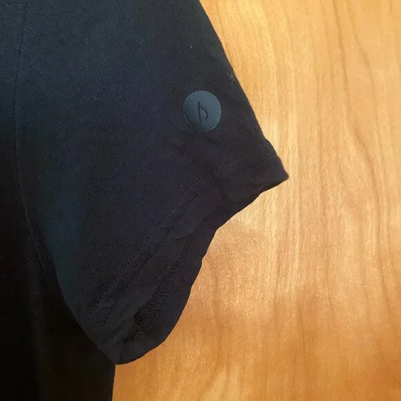 Allbirds Merino Wool Blend TrinoXO Sea Short Sleeve Tee Top Women's XS Black - Picture 4 of 7